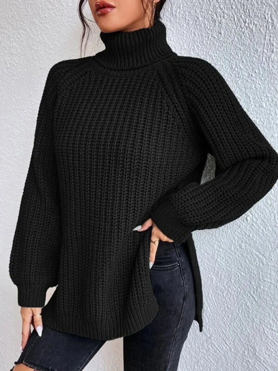 Pull Col Roulé Oversize Femme hiver